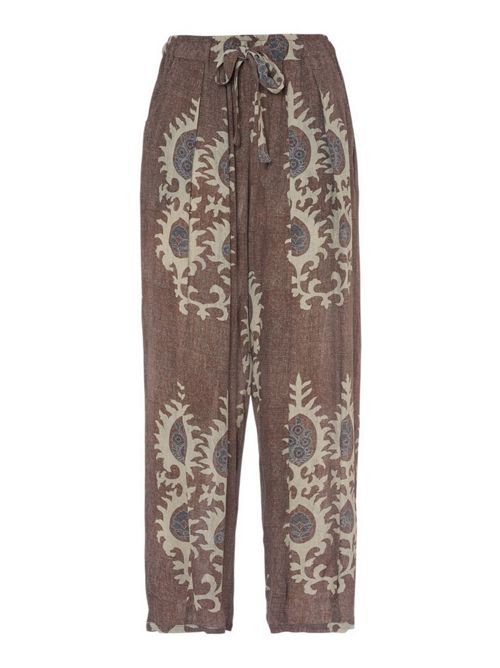 pantaloni donna fantasia etnica marrone Bazar deluxe | S1165-1700176